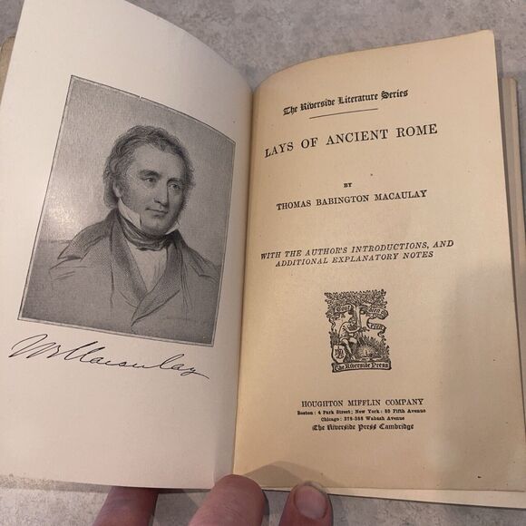 Vtg Riverside Literature Series 1890 1896 Essay On Milton Lays Of Rome Macaulay - Picture 12 of 16